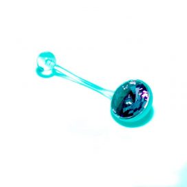 Blue crystal Bauchnabelpiercing