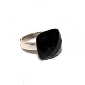 schwarzen Stein-Ring