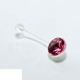 Rose crystal Bauchnabelpiercing